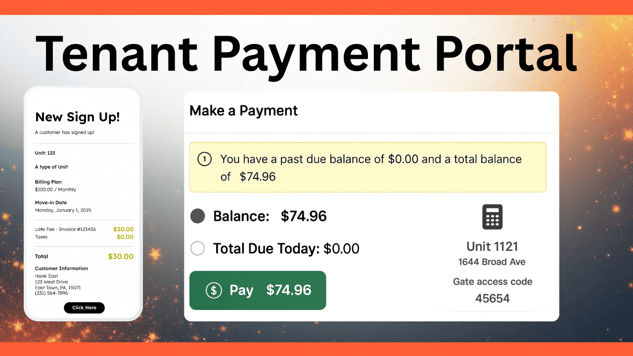 Online Tenant Rent Payments for Self Storage Facilities