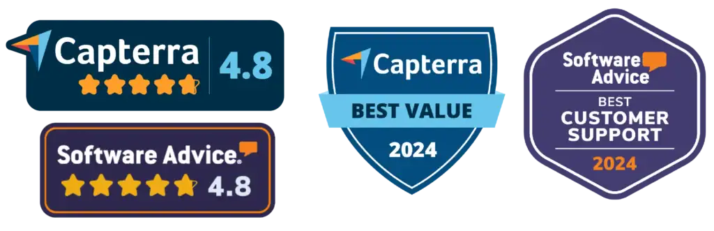 Capterra Software Advice Review Badges Ratings
