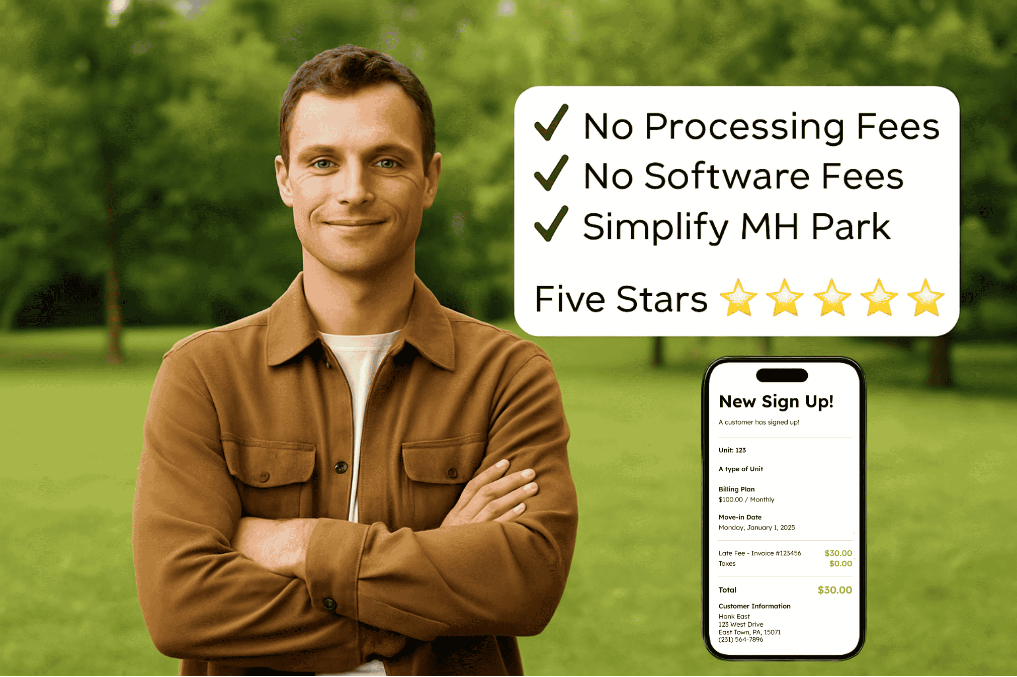 No Cost Mobile Home Park Management Software No Credit Card Processing Fees