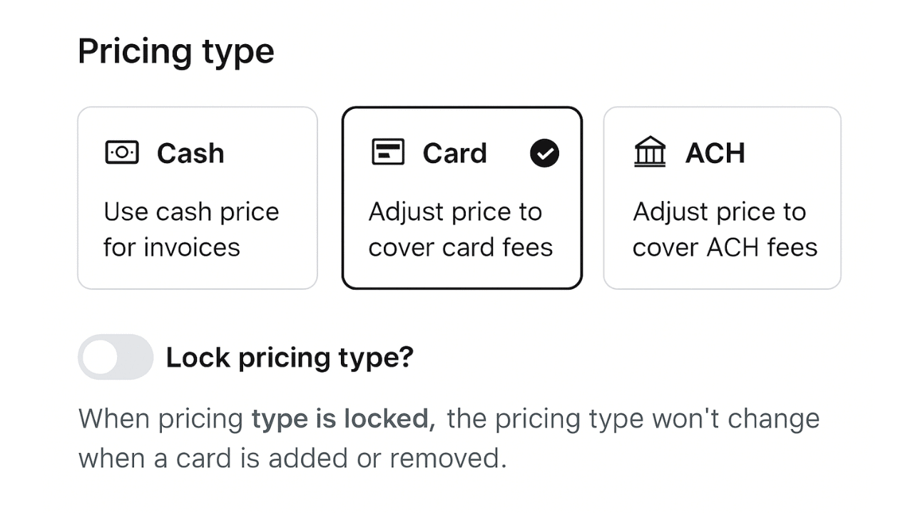 boat and rv storage management software card and ACH pricing options